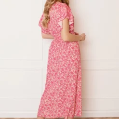 Midi Bloemenprint Jurk Alicia Roze 15 Midi Bloemenprint Jurk Alicia Roze -Mooie Stijl Verkoop Midi Bloemenprint Jurk Alicia Roze 6 586x900 1