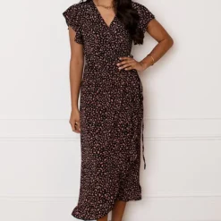 Midi Jurk Cheetah Jenny Zwart Koraal 11 Midi Jurk Cheetah Jenny Zwart Koraal -Mooie Stijl Verkoop Midi Jurk Cheetah Jenny Zwart Koraal 2 586x900 1