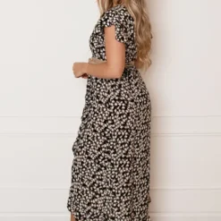 Midi Jurk Floral Jenny Taupe -Mooie Stijl Verkoop Midi Jurk Floral Jenny Taupe 6 586x900 1