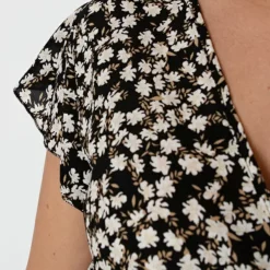 Midi Jurk Floral Jenny Taupe -Mooie Stijl Verkoop Midi Jurk Floral Jenny Taupe close 586x900 1