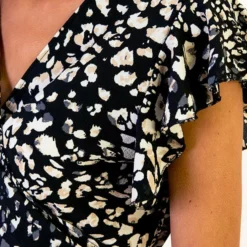 Midi Jurk Leopard Jenny Zwart -Mooie Stijl Verkoop Midi Jurk Leopard Jenny Zwart 1 586x900 1