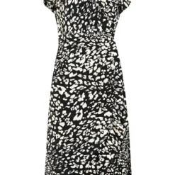 Midi Jurk Leopard Jenny Zwart -Mooie Stijl Verkoop Midi Jurk Leopard Jenny Zwart 586x900 1