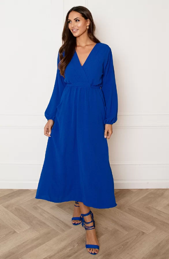 Midi Jurk Met Zakken Leah Kobalt 3 Midi Jurk Met Zakken Leah Kobalt - Afbeelding 3