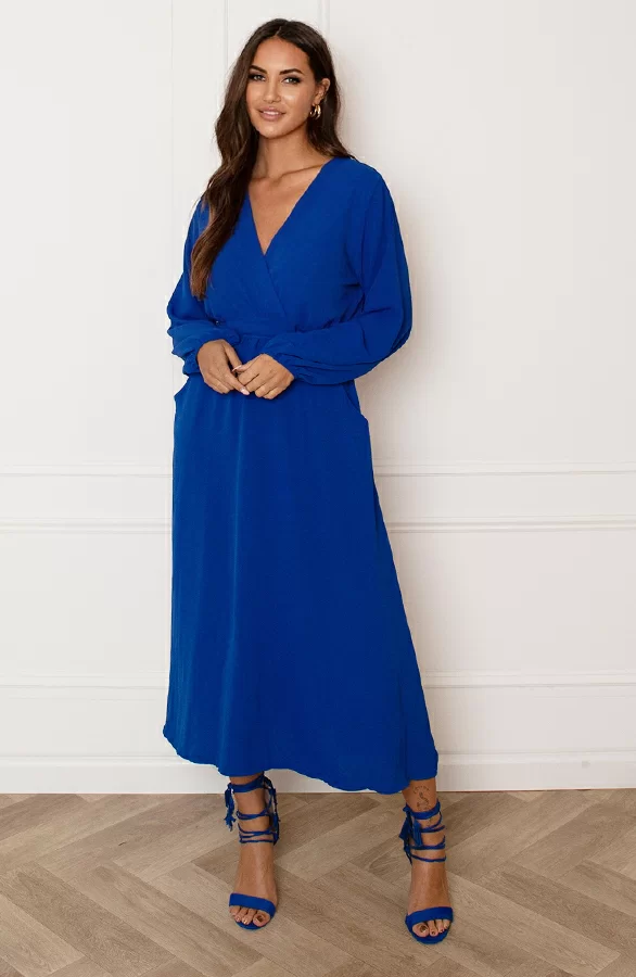 Midi Jurk Met Zakken Leah Kobalt 2 Midi Jurk Met Zakken Leah Kobalt - Afbeelding 2