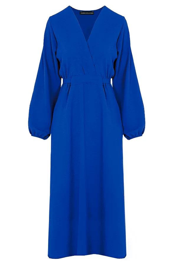 Midi Jurk Met Zakken Leah Kobalt 10 Midi Jurk Met Zakken Leah Kobalt - Afbeelding 10