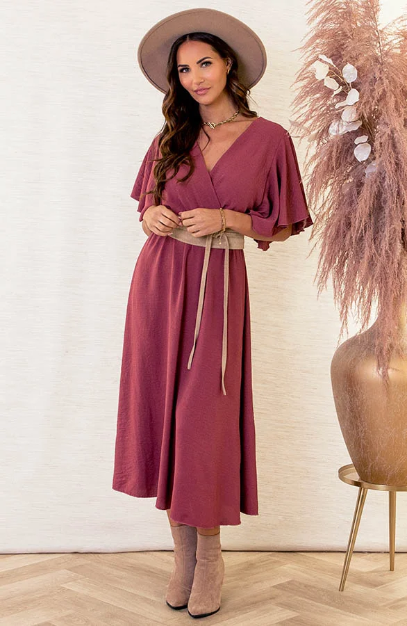 Midi Jurk Nikkie Dust Roze 10 Midi Jurk Nikkie Dust Roze - Afbeelding 10