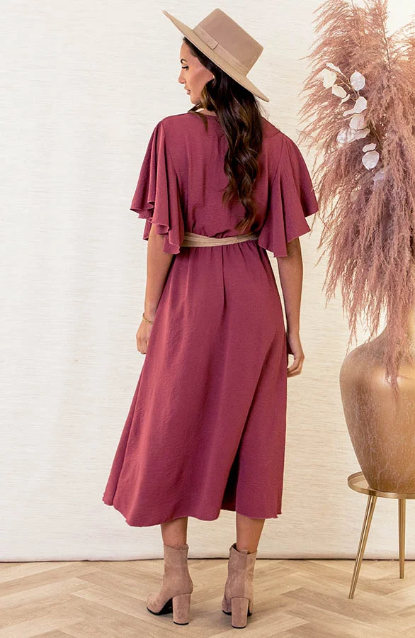 Midi Jurk Nikkie Dust Roze 8 Midi Jurk Nikkie Dust Roze - Afbeelding 8