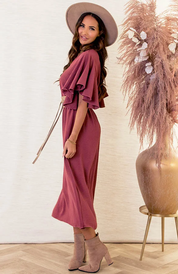 Midi Jurk Nikkie Dust Roze 7 Midi Jurk Nikkie Dust Roze - Afbeelding 7