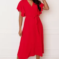 Mooie Stijl Verkoop -Mooie Stijl Verkoop Midi Jurk Nikkie Rood 3 586x900 1