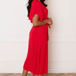 Midi Jurk Nikkie Rood -Mooie Stijl Verkoop Midi Jurk Nikkie Rood 4 586x900 1