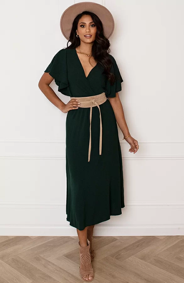 Midi Jurk Nikkie Smaragd 1 Midi Jurk Nikkie Smaragd