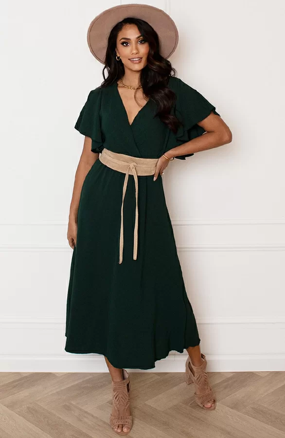 Midi Jurk Nikkie Smaragd 2 Midi Jurk Nikkie Smaragd - Afbeelding 2