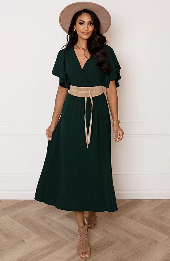 Midi Jurk Nikkie Smaragd 3 Midi Jurk Nikkie Smaragd - Afbeelding 3