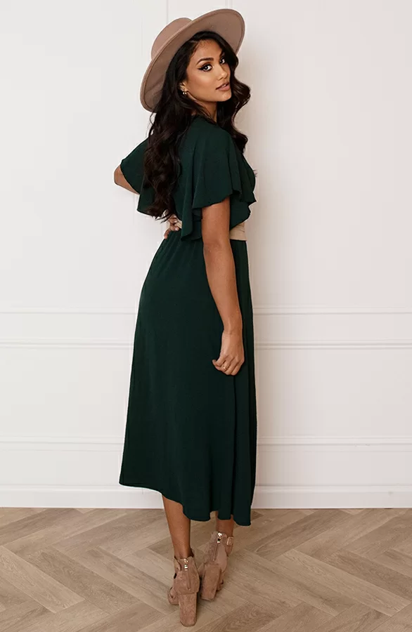 Midi Jurk Nikkie Smaragd 5 Midi Jurk Nikkie Smaragd - Afbeelding 5