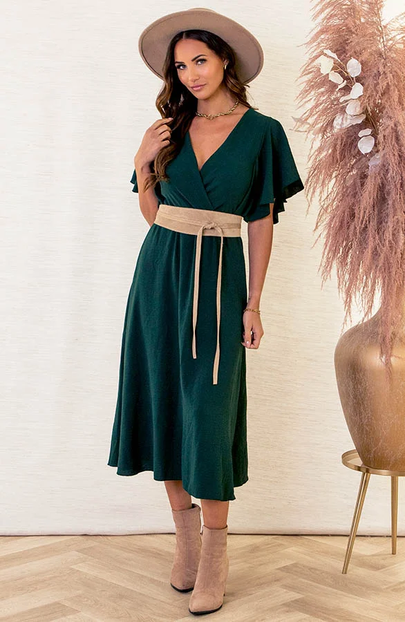 Midi Jurk Nikkie Smaragd 7 Midi Jurk Nikkie Smaragd - Afbeelding 7