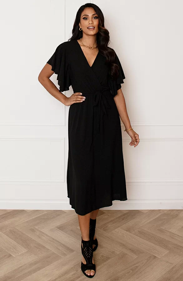 Midi Jurk Nikkie Zwart 4 Midi Jurk Nikkie Zwart - Afbeelding 4