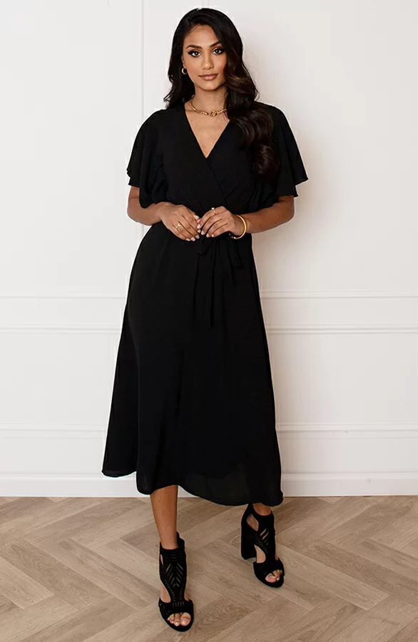 Midi Jurk Nikkie Zwart 3 Midi Jurk Nikkie Zwart - Afbeelding 3