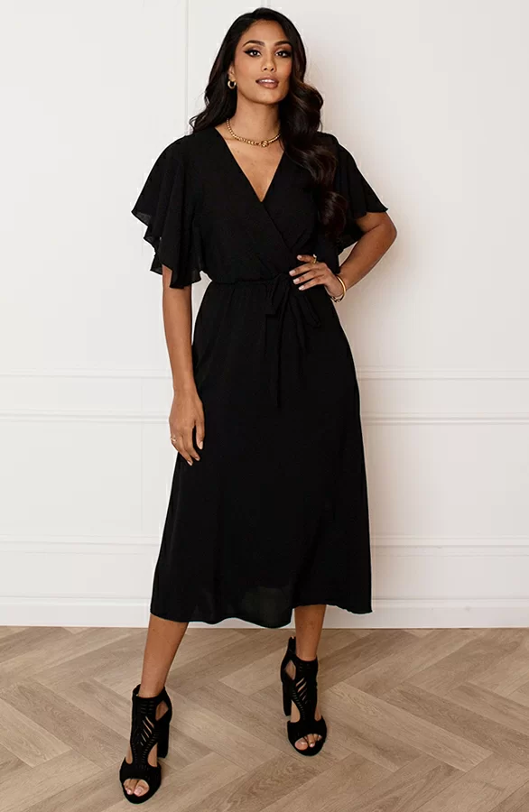 Midi Jurk Nikkie Zwart 2 Midi Jurk Nikkie Zwart - Afbeelding 2