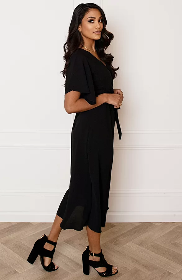 Midi Jurk Nikkie Zwart 5 Midi Jurk Nikkie Zwart - Afbeelding 5