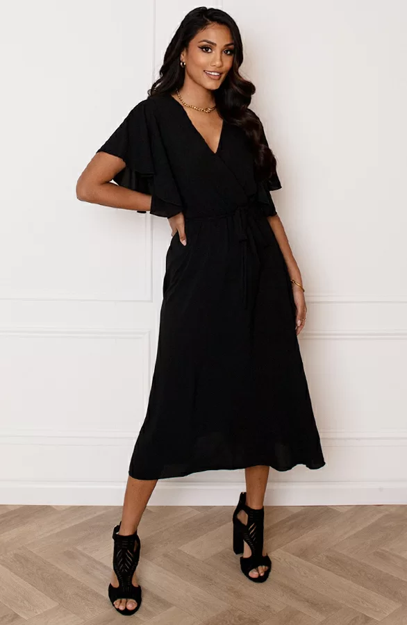 Midi Jurk Nikkie Zwart 8 Midi Jurk Nikkie Zwart - Afbeelding 8