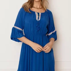 Offshoulder Jurk Laila Kobalt