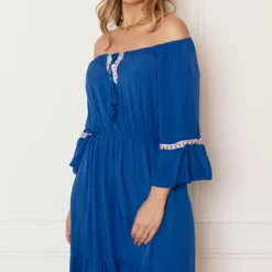 Offshoulder Jurk Laila Kobalt -Mooie Stijl Verkoop Offshoulder Jurk Laila Kobalt 5 586x900 1