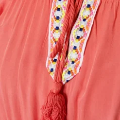 Offshoulder Jurk Laila Koraal -Mooie Stijl Verkoop Offshoulder Jurk Laila Koraal close 586x900 1