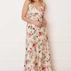 Palm Spaghetti Jurk Jacky Beige