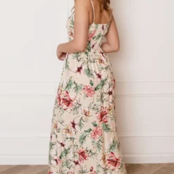 Palm Spaghetti Jurk Jacky Beige -Mooie Stijl Verkoop Palm Spaghetti Jurk Jacky Beige 7 586x900 1