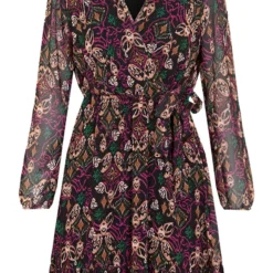 Print Strik Jurk Vivian Multi 17 Print Strik Jurk Vivian Multi -Mooie Stijl Verkoop Print Strik Jurk Vivian Multi 2 586x900 1