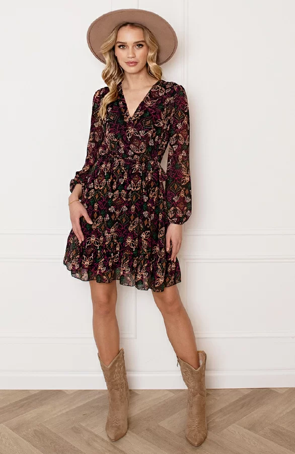 Print Strik Jurk Vivian Multi 5 Print Strik Jurk Vivian Multi - Afbeelding 5