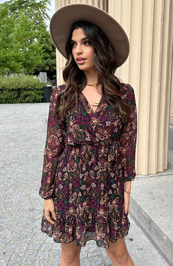 Print Strik Jurk Vivian Multi 6 Print Strik Jurk Vivian Multi - Afbeelding 6