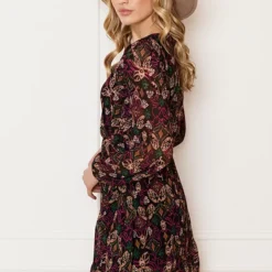 Print Strik Jurk Vivian Multi 11 Print Strik Jurk Vivian Multi -Mooie Stijl Verkoop Print Strik Jurk Vivian Multi 7 586x900 1