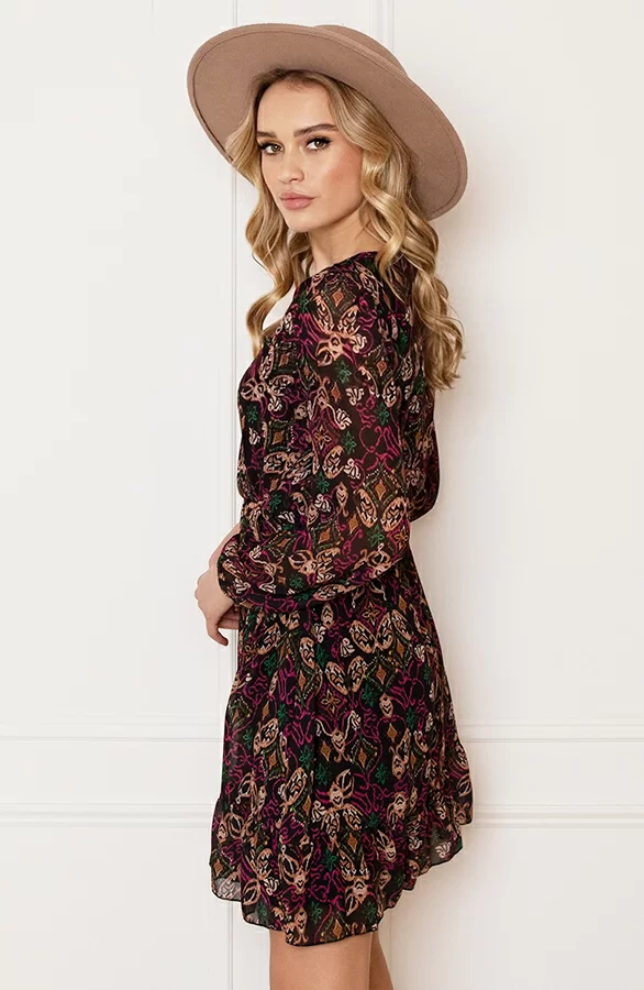 Print Strik Jurk Vivian Multi 3 Print Strik Jurk Vivian Multi - Afbeelding 3