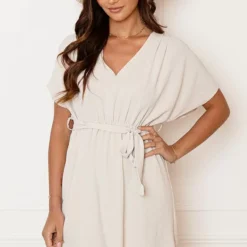 Ruches Jurk Mandy Beige