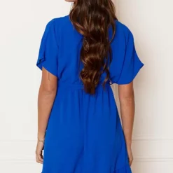 Deal Ruches Jurk Mandy -Mooie Stijl Verkoop Ruches Jurk Mandy Kobalt 4 586x900 1