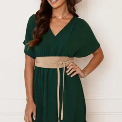 Ruches Jurk Mandy Smaragd -Mooie Stijl Verkoop Ruches Jurk Mandy Smaragd 5 586x900 1