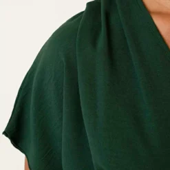 Ruches Jurk Mandy Smaragd -Mooie Stijl Verkoop Ruches Jurk Mandy Smaragd close 586x900 1