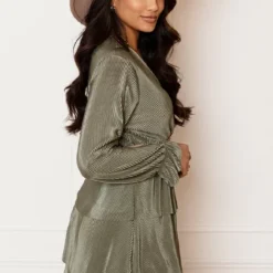 Silky Ribstof Jurk Evy Army -Mooie Stijl Verkoop Silky Ribstof Jurk Evy Army 8 586x900 1