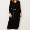 Smocked Maxi Jurk Babette Zwart