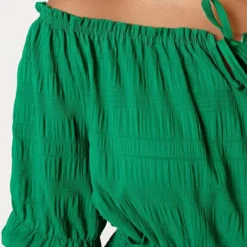 Smocked Offshoulder Jurk Sophia Bright Green 15 Smocked Offshoulder Jurk Sophia Bright Green -Mooie Stijl Verkoop Smocked Offshoulder Jurk Sophia Bright Green 6 586x900 1