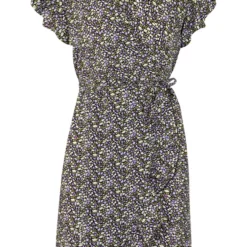 Strik Jurk Bloemenprint Jade Paars -Mooie Stijl Verkoop Strik Jurk Bloemenprint Jade Paars 586x900 1