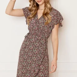 Deal Strik Jurk Jade -Mooie Stijl Verkoop Strik Jurk Bloemenprint Jade Roze 4 586x900 2