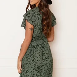 Strik Jurk Cheetahprint Jade Army -Mooie Stijl Verkoop Strik Jurk Cheetahprint Jade Army 4 586x900 1