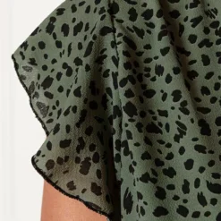 Strik Jurk Cheetahprint Jade Army -Mooie Stijl Verkoop Strik Jurk Cheetahprint Jade Army 7 586x900 1
