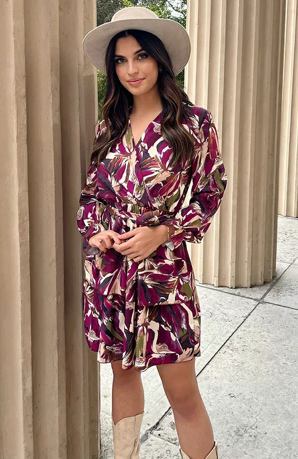 Strik Jurk Met Print Holly Magenta 2 Strik Jurk Met Print Holly Magenta - Afbeelding 2