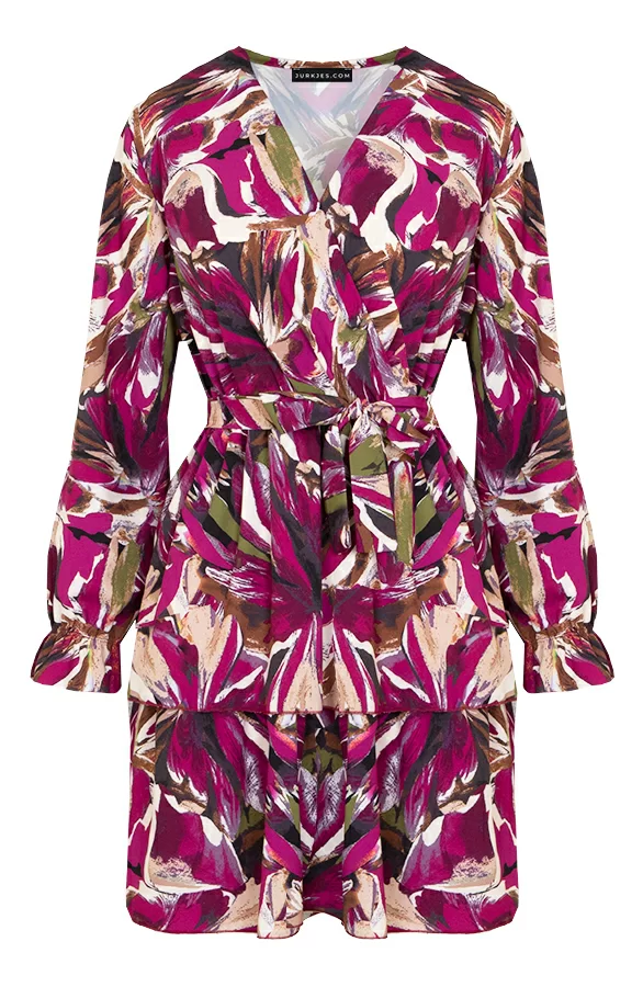 Strik Jurk Met Print Holly Magenta 6 Strik Jurk Met Print Holly Magenta - Afbeelding 6