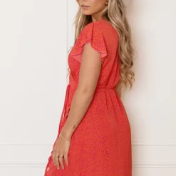 Strik Jurk Panterprint Jade Fuchsia -Mooie Stijl Verkoop Strik Jurk Panterprint Jade Fuchsia 3 586x900 2