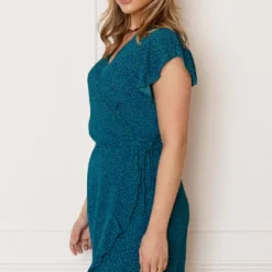 Strik Jurk Panterprint Jade Kobalt -Mooie Stijl Verkoop Strik Jurk Panterprint Jade Kobalt 3 586x900 2