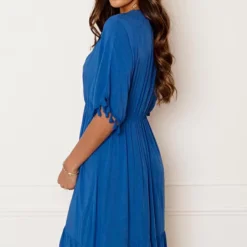 V-hals Lurex Jurk Maris Kobalt -Mooie Stijl Verkoop V HALS LUREX JURK MARIS KOBALT 5 586x900 1